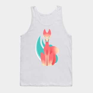 Two-Tailed Fox :: Canines and Felines Tank Top